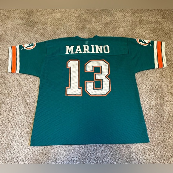 Vintage 80‘s NFL Miami Dolphins Dan Marino 13 Jersey Size L - Picture 7 of 7